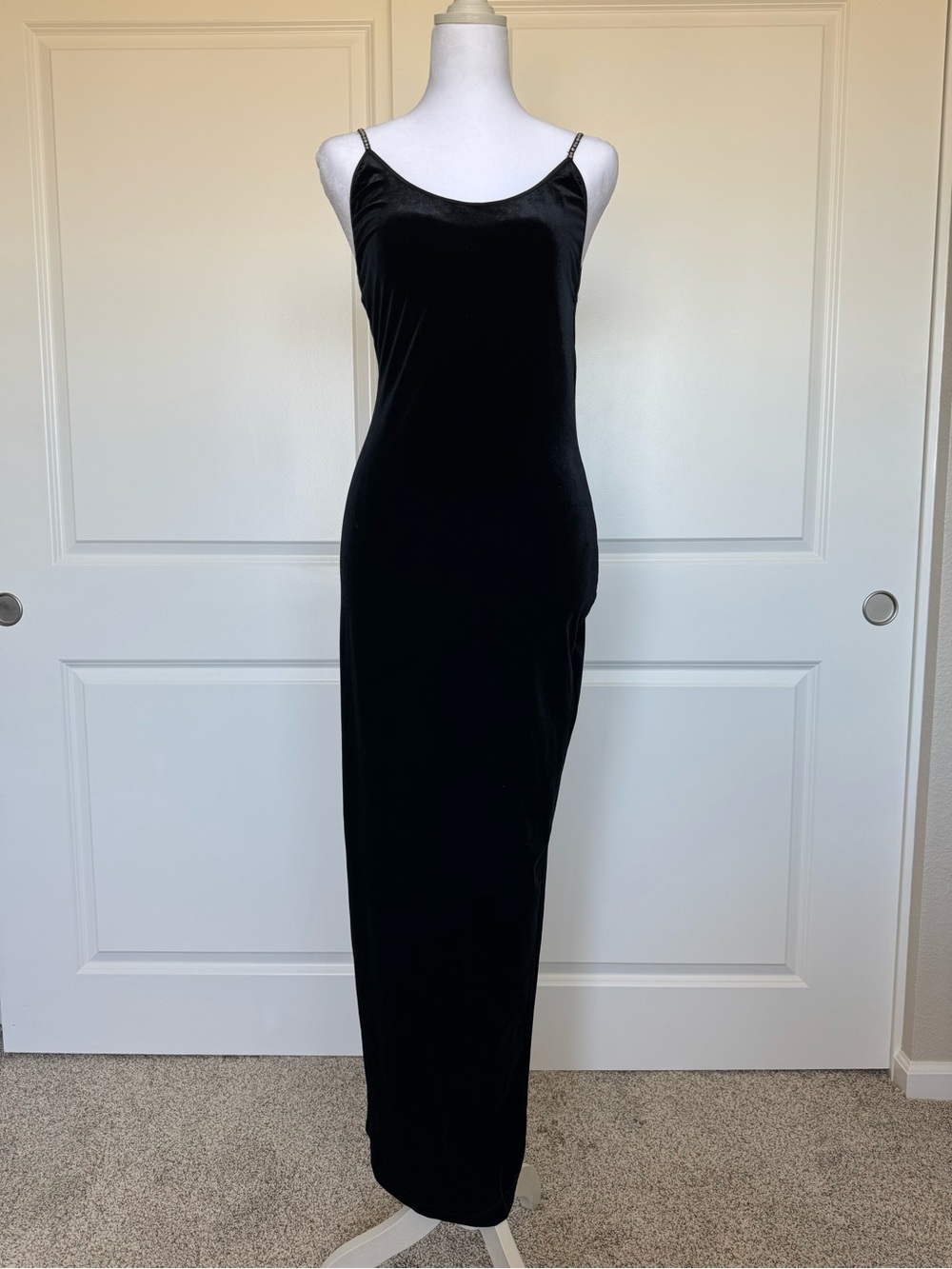 Vintage black velvet dress